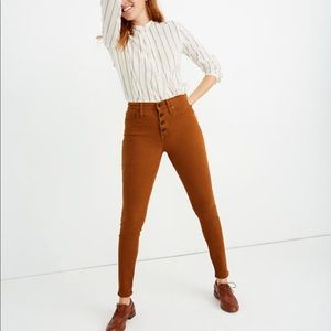 Madewell 9” Rise Garment Dyed Skinny Pants 25